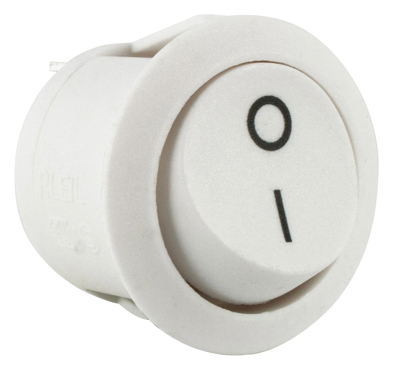 MP004437 ROCKER SW, SPST, 6A, 250VAC, WHITE/PANEL MULTICOMP PRO