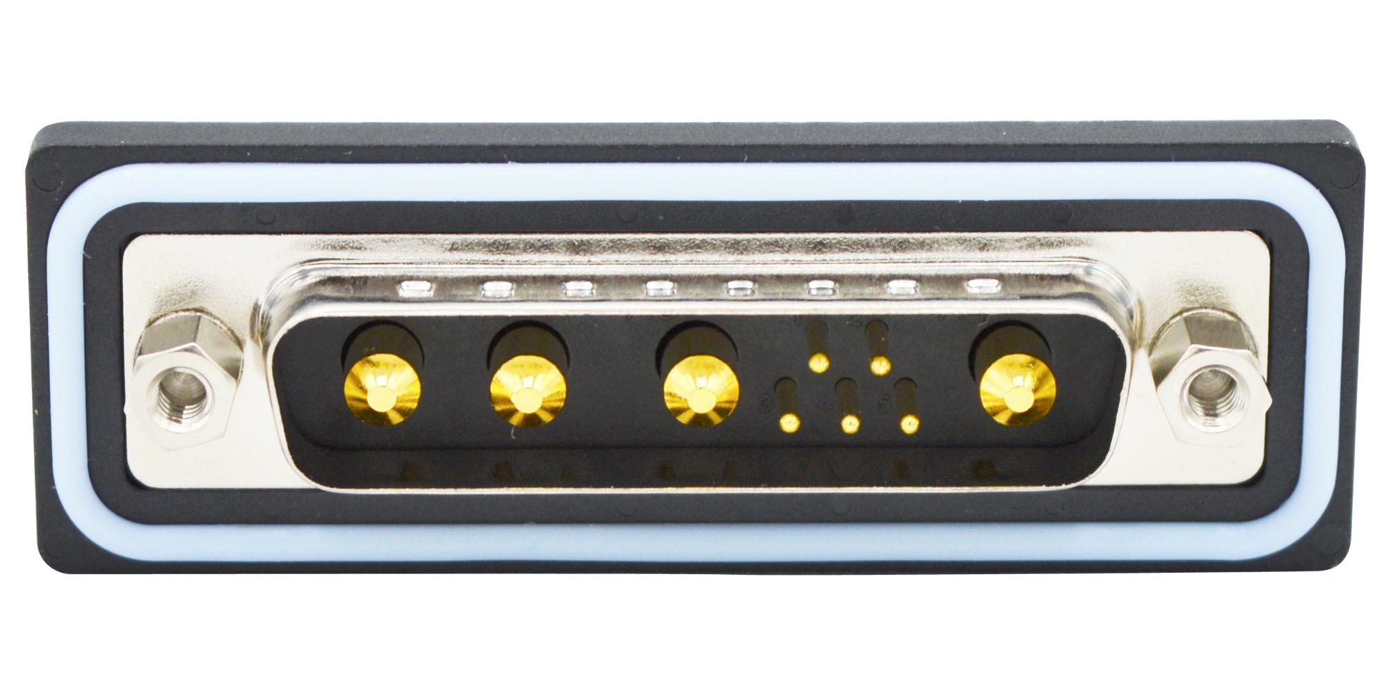 CDFR9W4113L262 COMBO D-SUB CONN, R/A PLUG, DB-9W4 NORCOMP