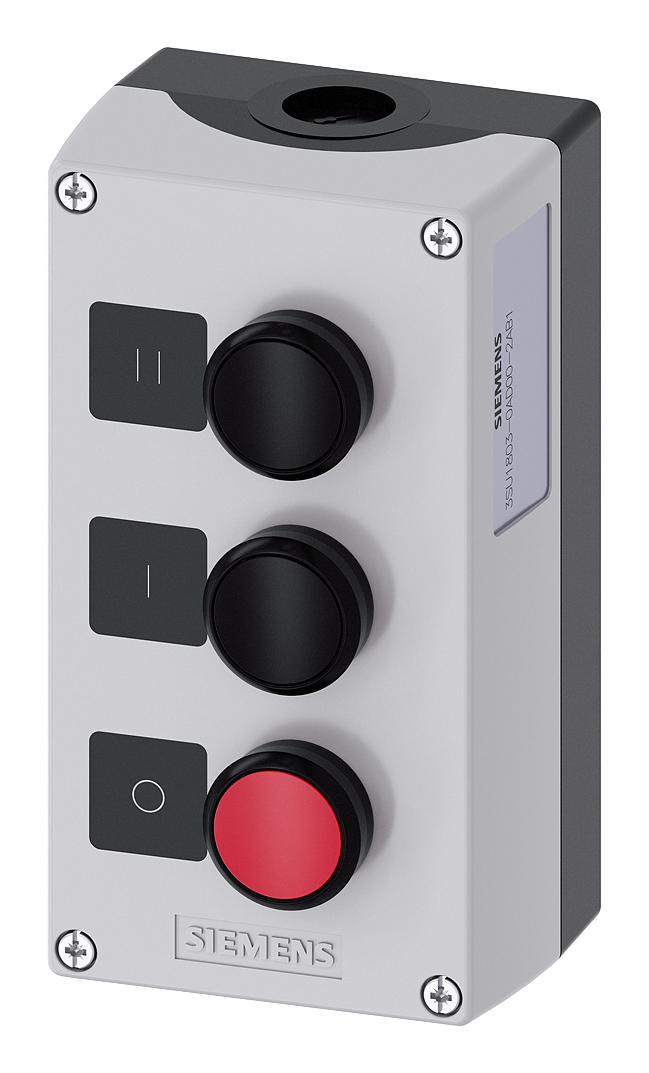 3SU1803-0AD00-2AB1 SW CONTROL STATION, SPST-NO/NO/NC, 3 POS SIEMENS