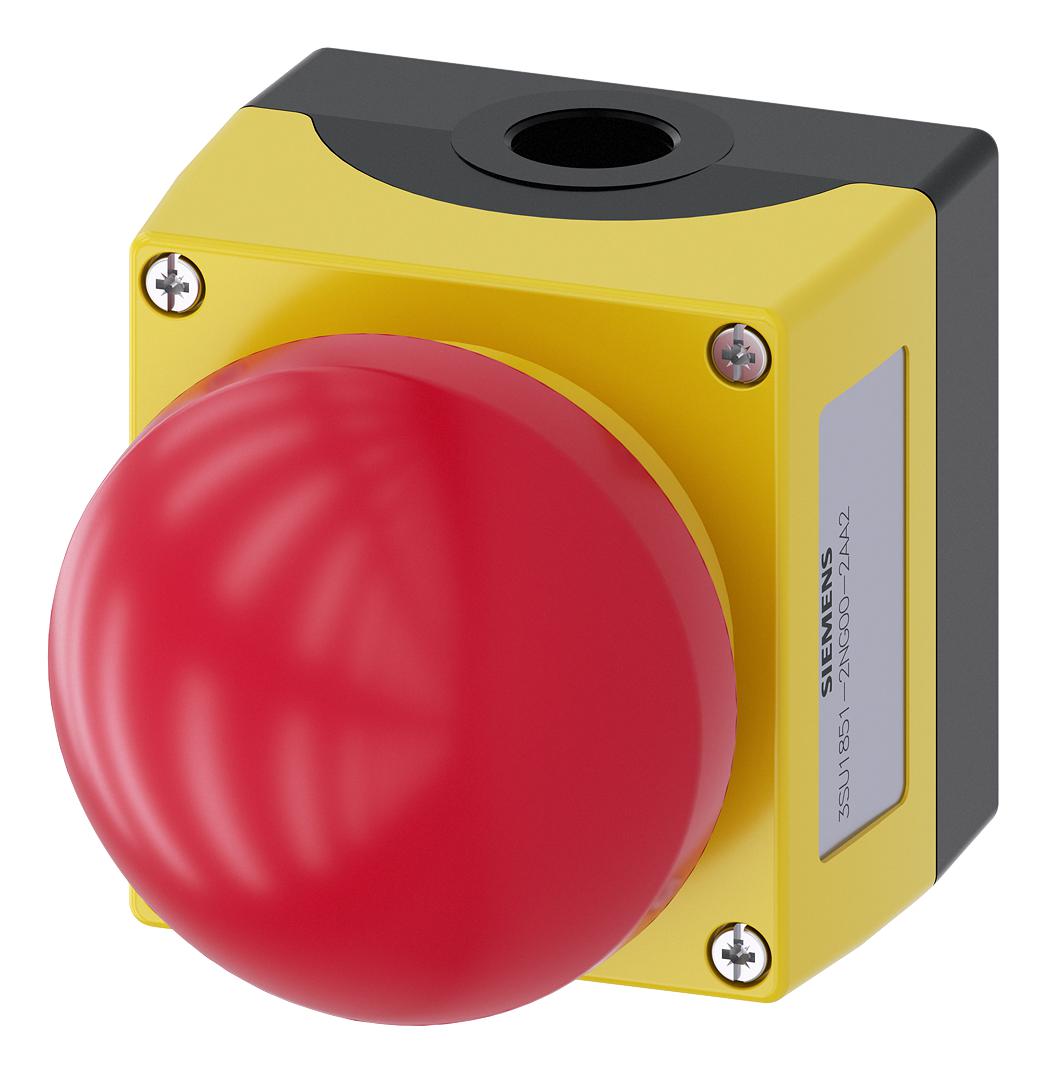 3SU1851-2NG00-2AA2 E-STOP SWITCH, SPST-NC/NO, 10A, 500V SIEMENS