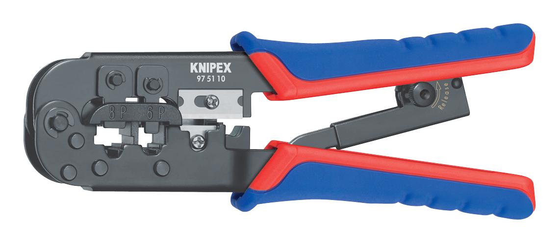 975110 CRIMP TOOL, FOR RJ11, RJ12 AND RJ45 KNIPEX