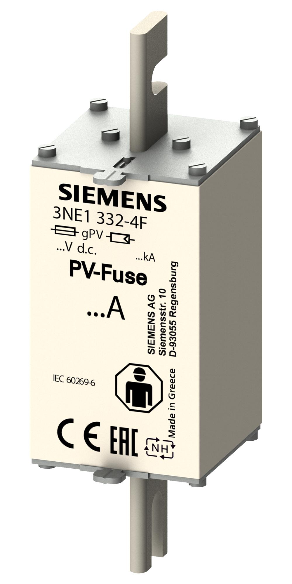 3NE1332-4F HRC FUSE, BLADE TAG, 400A, 1KVDC SIEMENS
