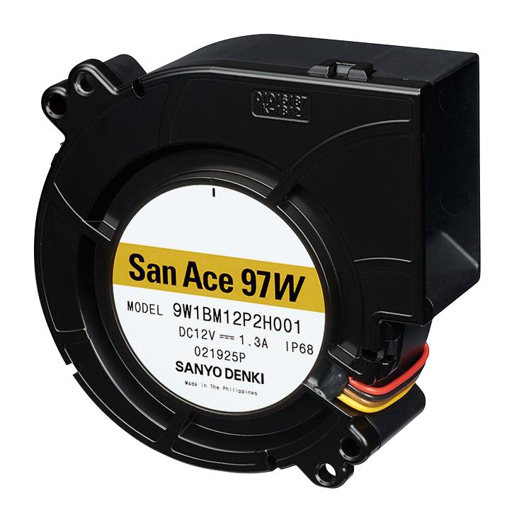 9W1BM24P2H001 BLOWER, 97MM, 38.5CFM, 24VDC, 58DBA SANYO DENKI