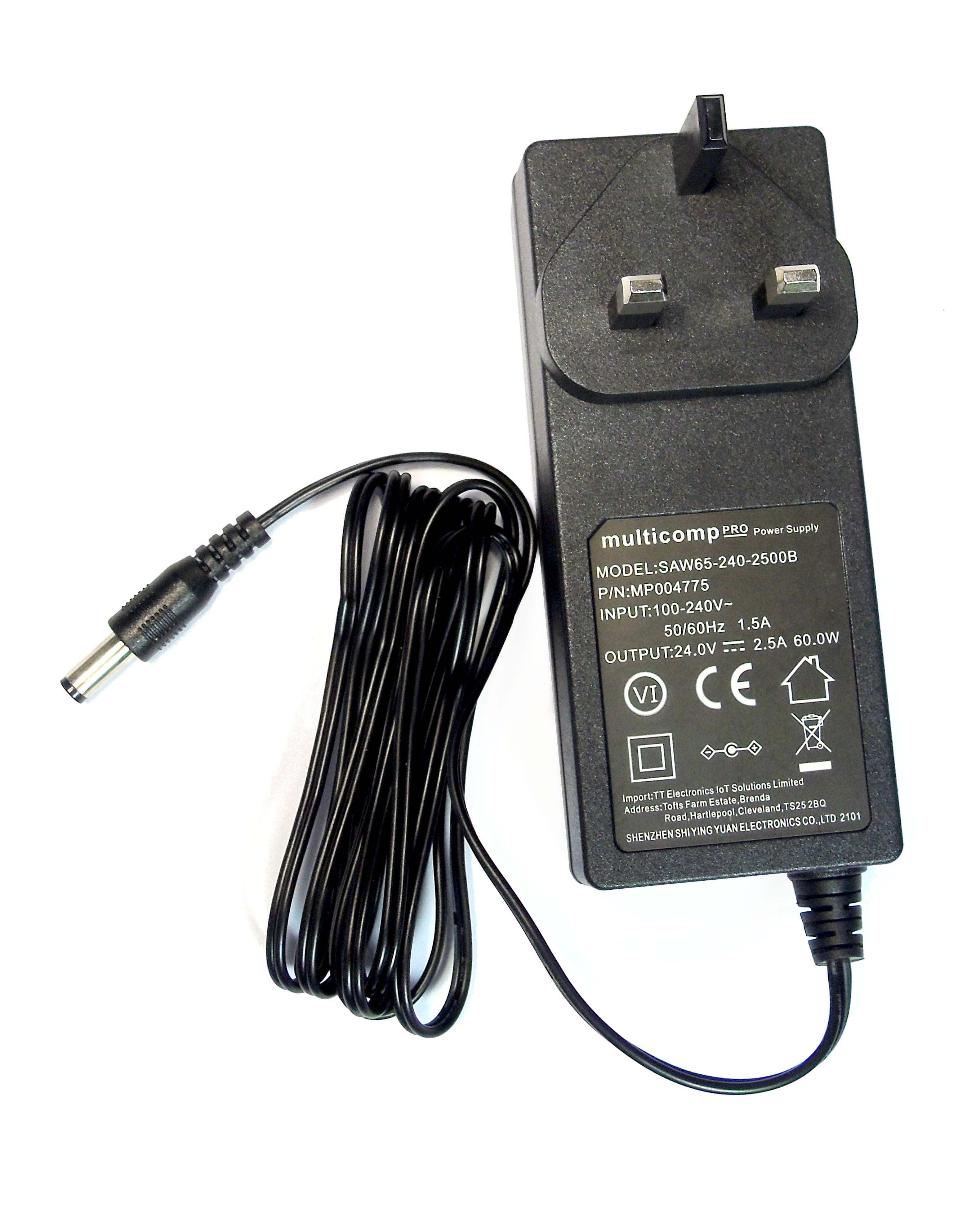 MP004775 ADAPTER, AC-DC, 24V, 2.5A MULTICOMP PRO