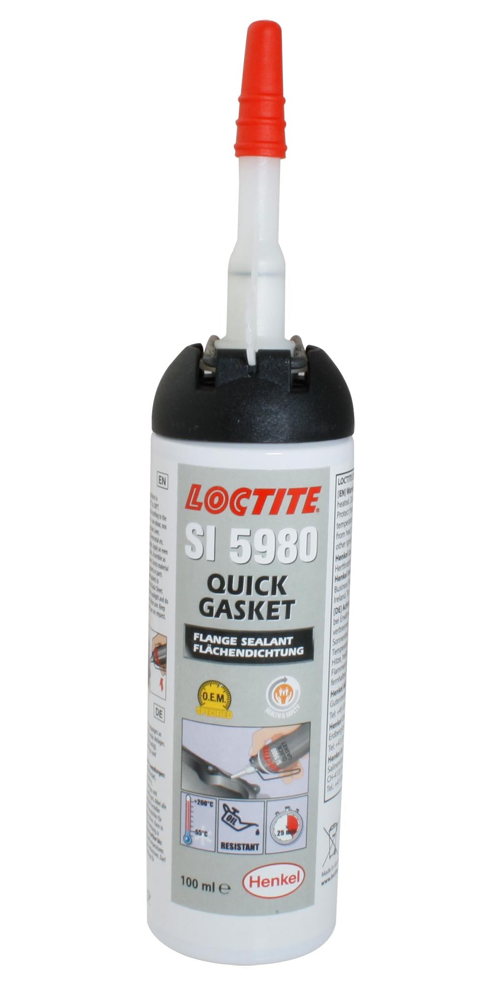 SI 5980, 100ML SILICONE SEALANT, TUBE, 100ML, BLACK LOCTITE