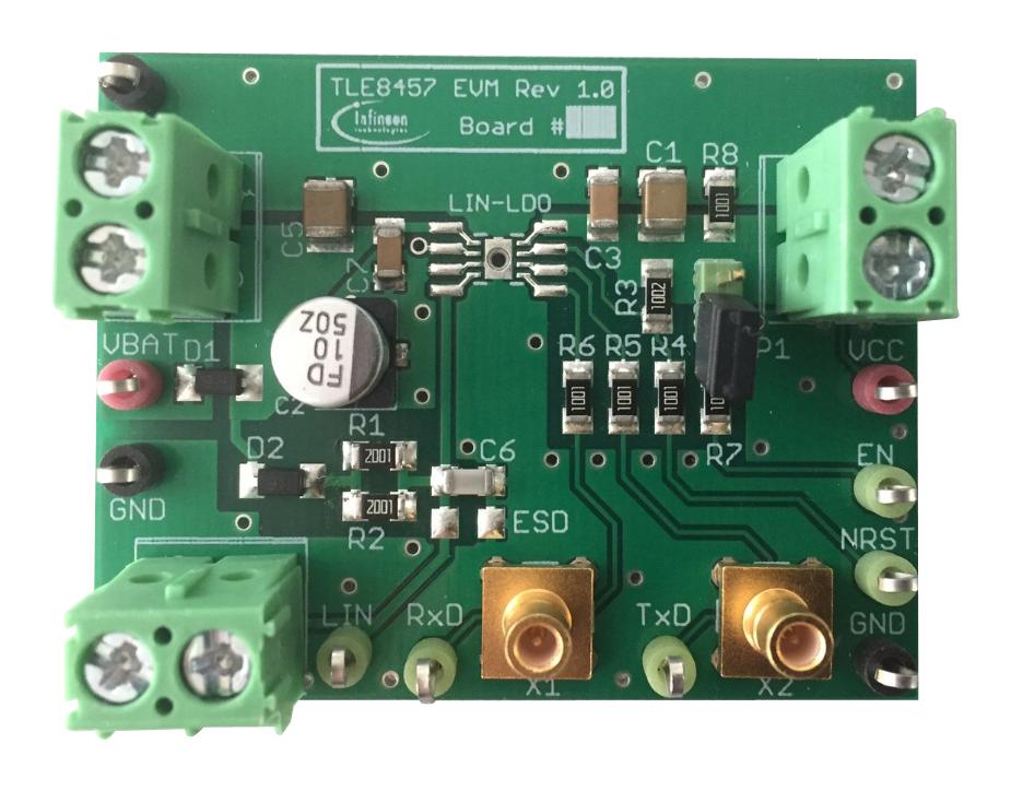TLE8457LINLDOBOARDTOBO1 DEMO BOARD, LIN TRANSCEIVER INFINEON