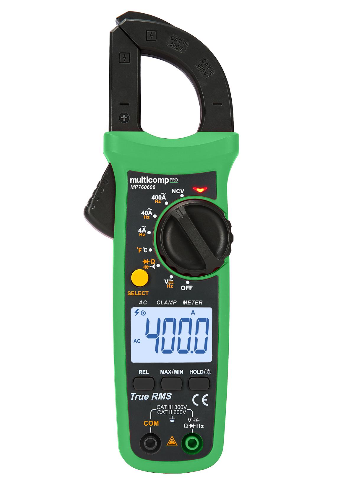 MP760606 DIG CLAMP MULTIMETER, 4000 COUNT, 400A MULTICOMP PRO