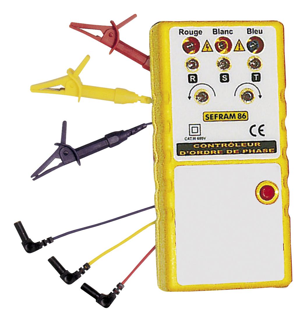 SEFRAM86 PHASE ROTATION TESTER, 100V-600V, 182G SEFRAM