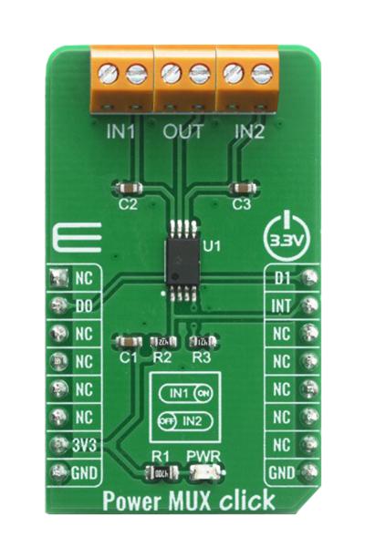 MIKROE-4109 POWER MUX CLICK BOARD MIKROELEKTRONIKA