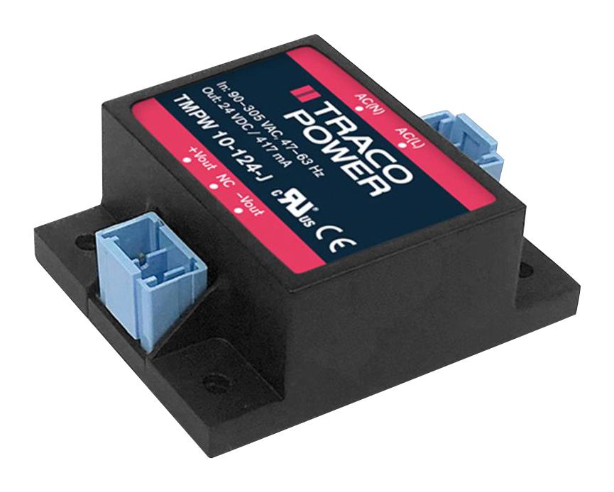 TMPW 10-124-J POWER SUPPLY, AC-DC, 24V, 0.417A TRACO POWER