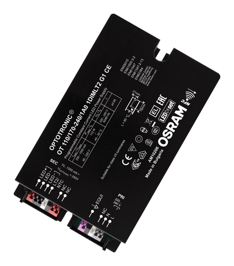 OT-110/170...240/1A0-1DIMLT2-G1CE LED DRIVER, CONSTANT CURRENT, 220V, 110W OSRAM