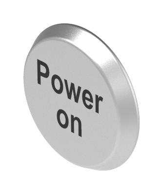 56-6.00009 SWITCH LENS, BLACK, ALUMINIUM, LASER ENG EAO