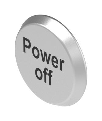 56-6.00010 SWITCH LENS, BLACK, ALUMINIUM, LASER ENG EAO