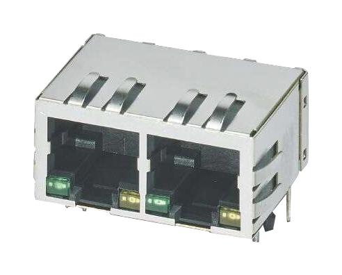 1149852 RJ45 CONN, R/A JACK, 8P8C, 2PORT, TH PHOENIX CONTACT