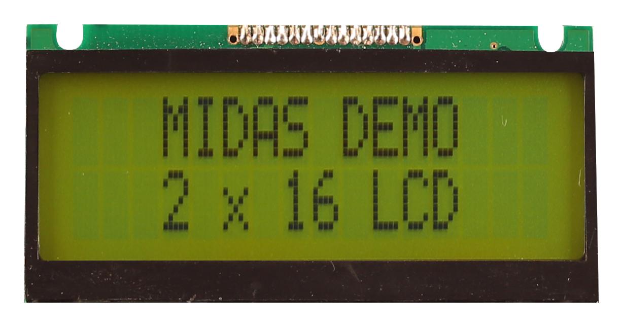 MC21605FA6WE-SPTLY LCD DISPLAY, TRANSFLECTIVE, STN, 4.67MM MIDAS