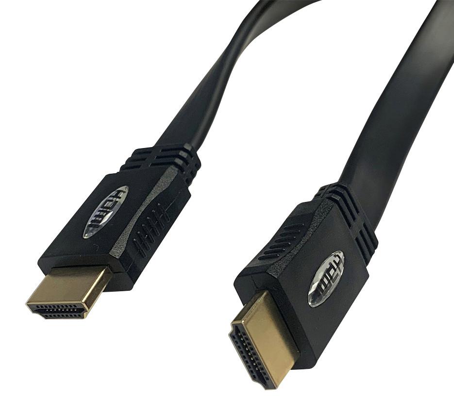2410HQF-5 CABLE, FLAT HDMI PLUG-PLUG, 5M, BLK VIDEK