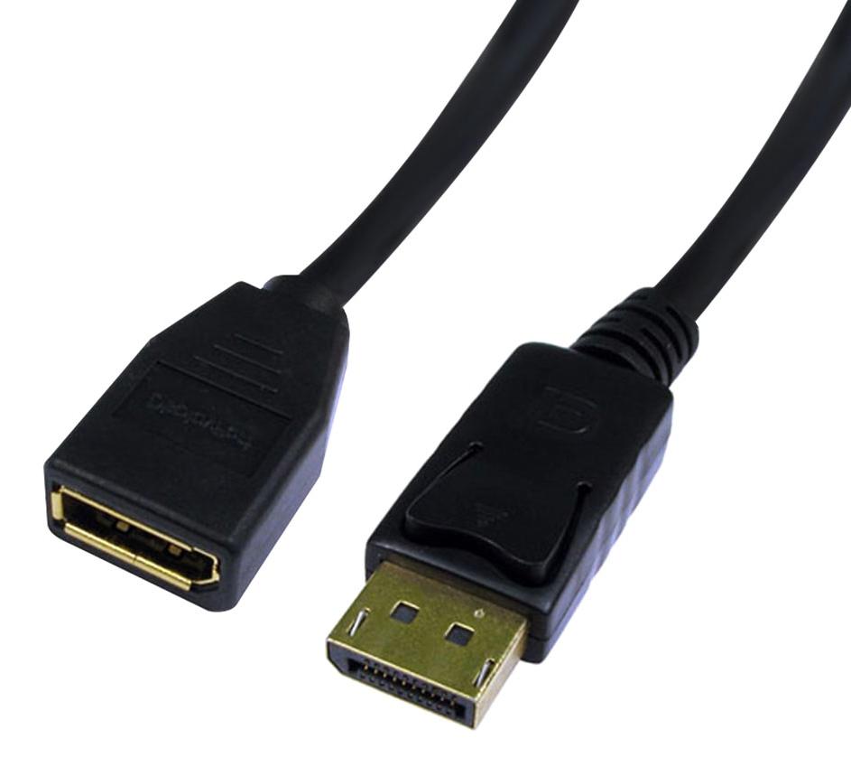 2408-2 CABLE, DISPLAYPORT PLUG-RCPT, 2M VIDEK