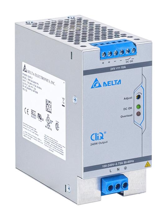 DRM-24V240W1PN POWER SUPPLY, AC-DC, 24V, 10A DELTA ELECTRONICS / POWER