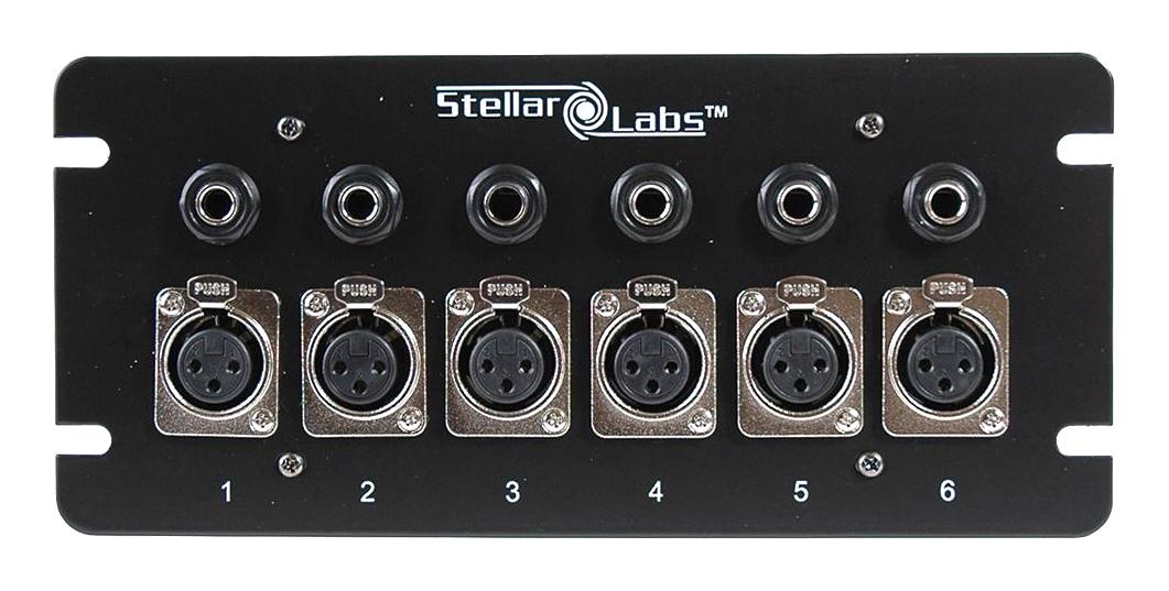 555-27535. FLOOR/WALL PANEL, 12 PORT, XLR-1/4" JACK STELLAR LABS