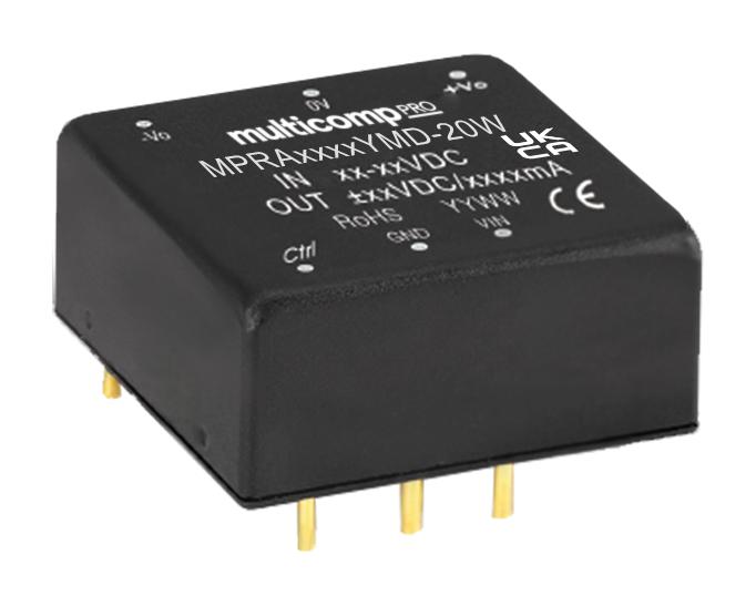 MPRA2412YMD-20W DC-DC CONVERTER, 2 O/P, 20W MULTICOMP PRO