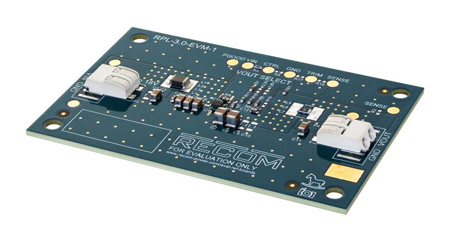 RPL-3.0-EVM-1 EVALUATION BOARD, BUCK REGULATOR MODULE RECOM POWER