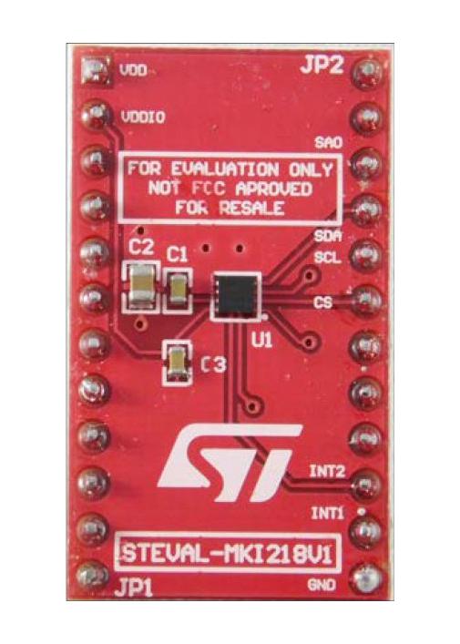 STEVAL-MKI218V1 EVAL BOARD, 3-AXIS MEMS ACCELEROMETER STMICROELECTRONICS