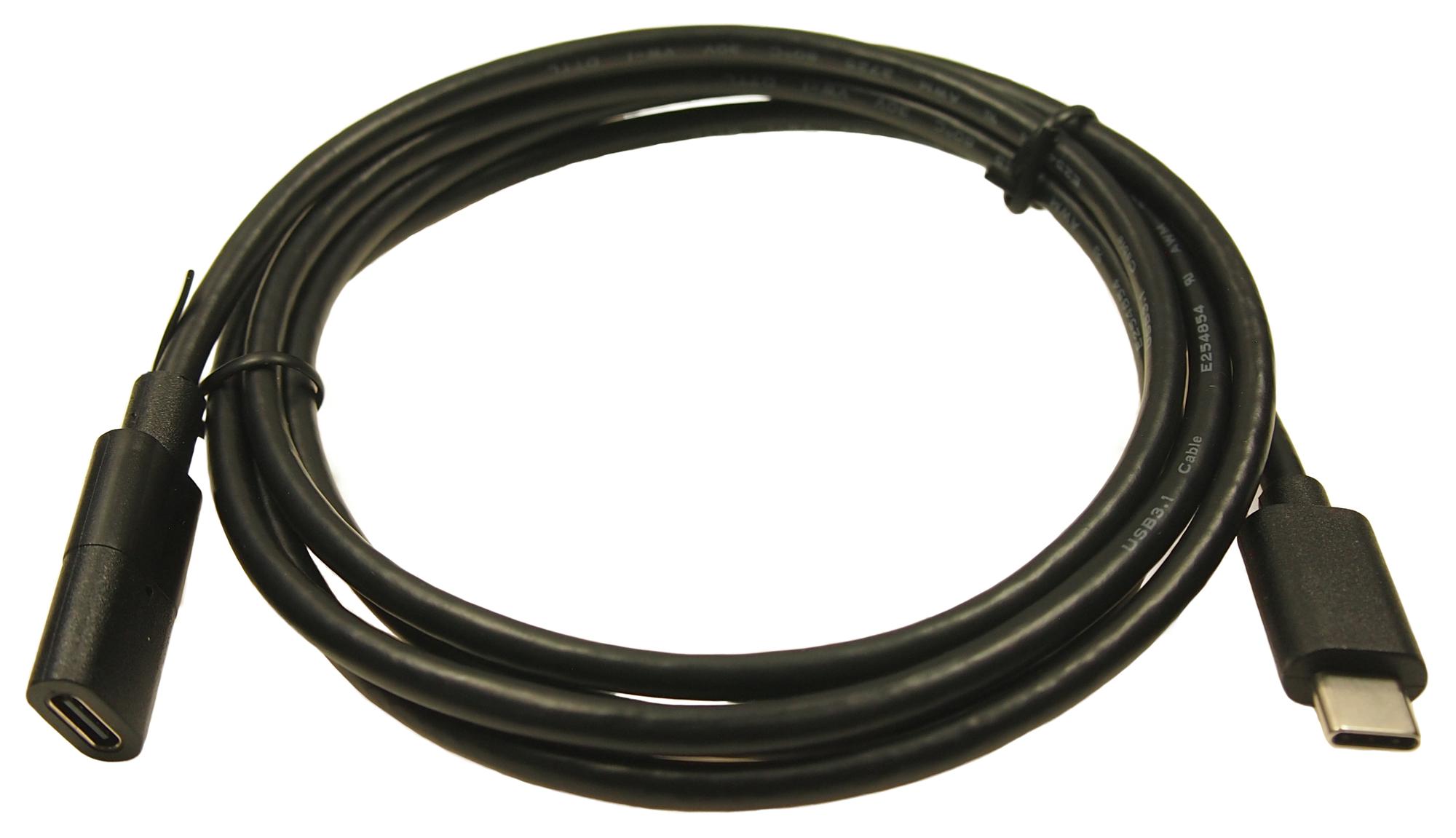 FCR72004 USB CABLE, 3.1 TYPE C PLUG-RCPT, 1.5M CLIFF ELECTRONIC COMPONENTS