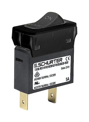 3-128-199 THERMAL CKT BREAKER, 1P, 6A, 240V, PANEL SCHURTER