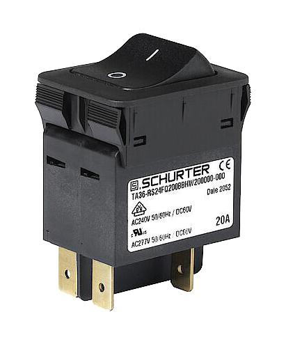 3-128-231 THERMAL CKT BREAKER, 2P, 16A/240V, PANEL SCHURTER