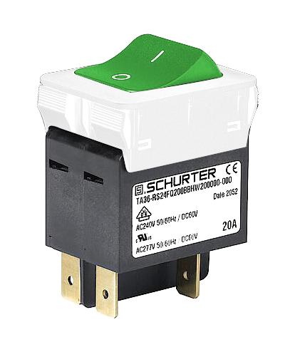 3-128-234 THERMAL CKT BREAKER, 2P, 10A/240V, PANEL SCHURTER