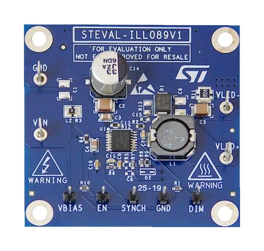 STEVAL-ILL089V1 EVAL BOARD, 1A BUCK LED DRIVER BOARD STMICROELECTRONICS