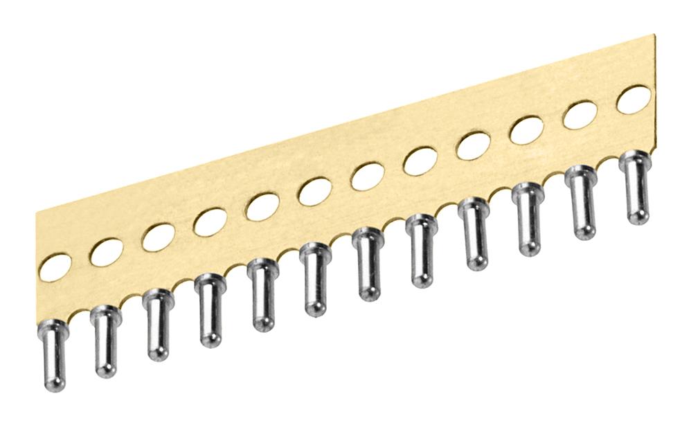 D01-9901201 SIP SOCKET, 12POS, 2.54MM, GOLD, TH HARWIN