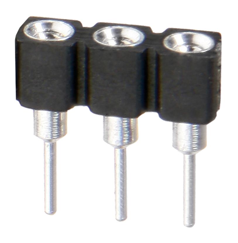 D01-9970342 SIP SOCKET, 3POS, 2.54MM, GOLD, TH HARWIN