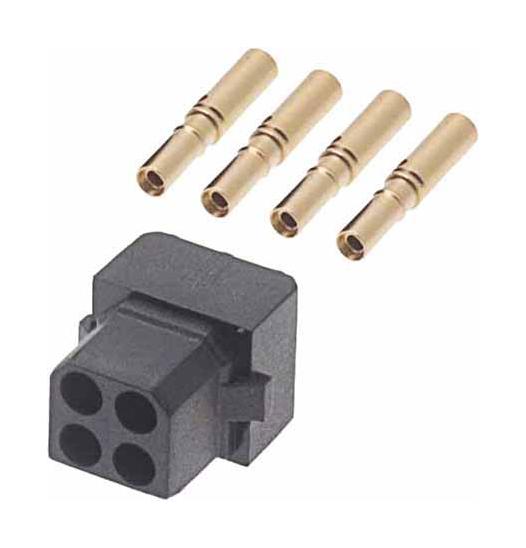 B5740-204-F-C-2 CONNECTOR, RCPT, 4POS, 2ROW, CRIMP HARWIN