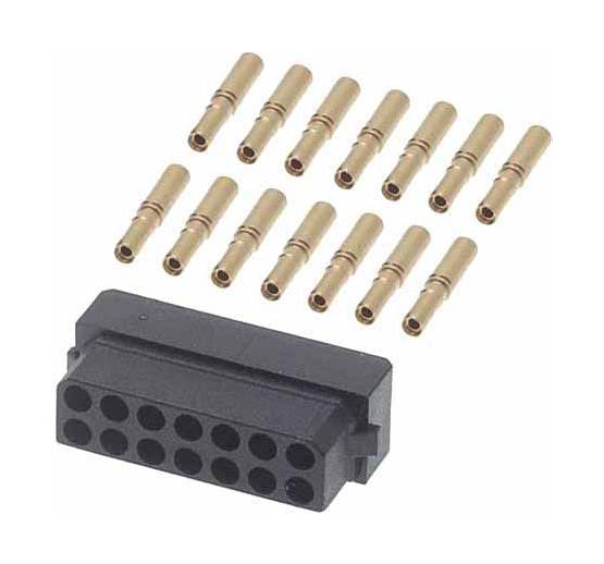B5740-214-F-C-2 CONNECTOR, RCPT, 14POS, 2ROW, CRIMP HARWIN