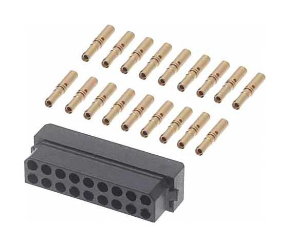 M80-8441845 CONNECTOR, RCPT, 18POS, 2ROW, CRIMP HARWIN