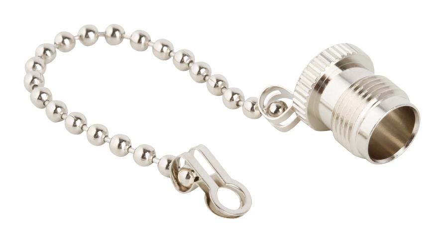122486 DUST CAP W/ CHAIN, TNC PLUG CONN, BRASS AMPHENOL RF