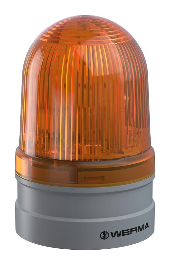 26131070 BEACON, TWINLIGHT, YELLOW, 24V, PUSH-IN WERMA