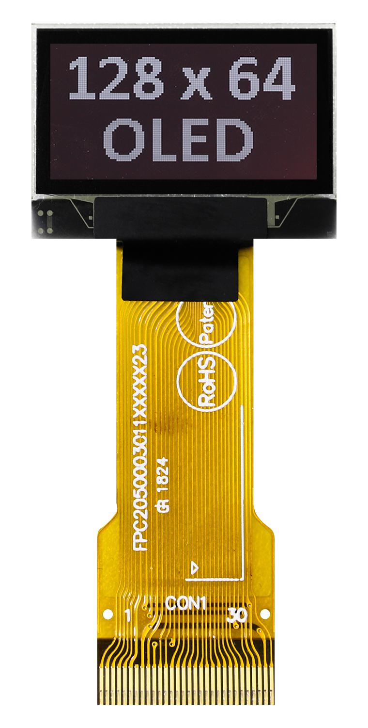 MDOG128064N4V-WM OLED GRAPHIC DISPLAY, COG, 128 X 64P, 3V MIDAS