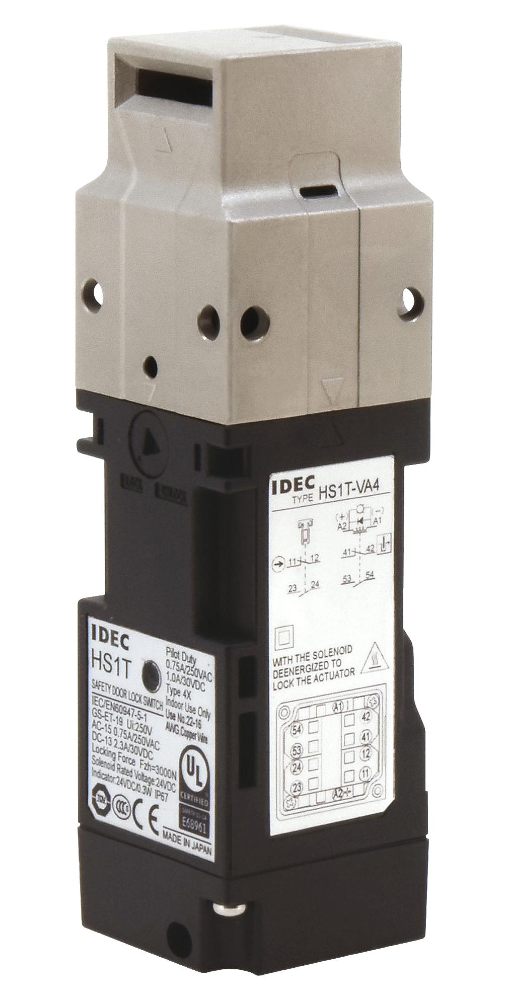 HS1T-VD7Y4ZM-G SAFETY INTERLOCK SW, 4PST, 2.5A, 125VAC IDEC