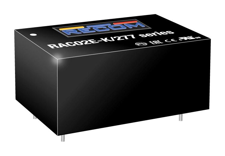 RAC02E-05SK/277 POWER SUPPLY, AC-DC, 5V, 0.4A RECOM POWER