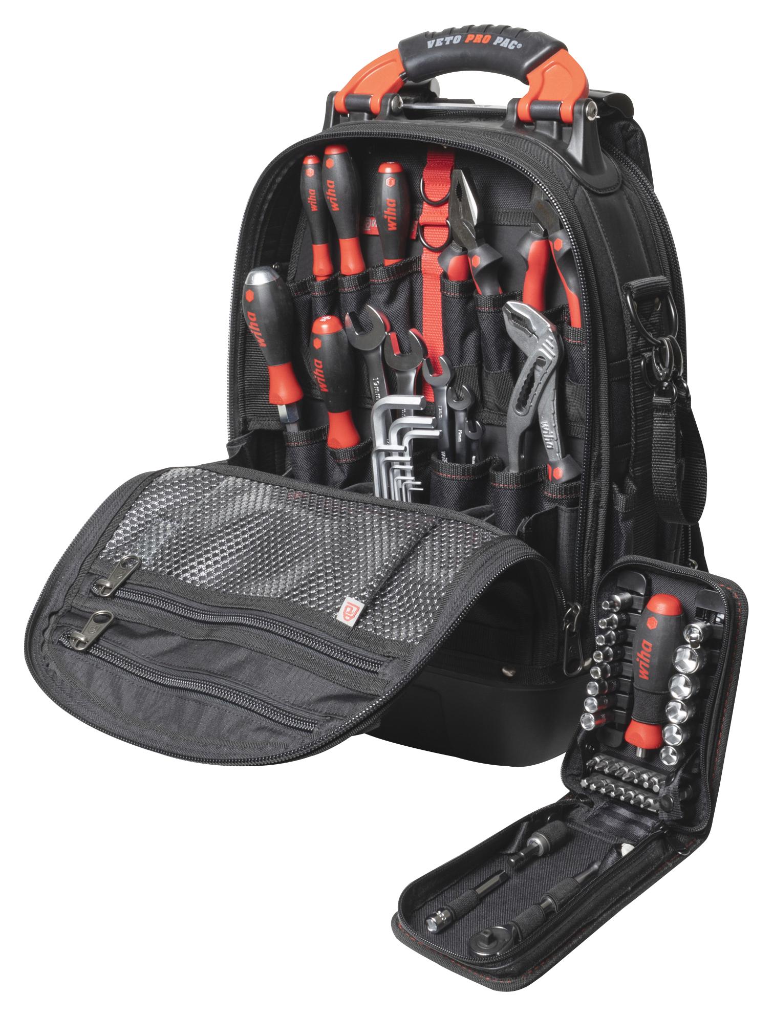 45154 MECHANIC TOOL BACKPACK SET, 65PC WIHA