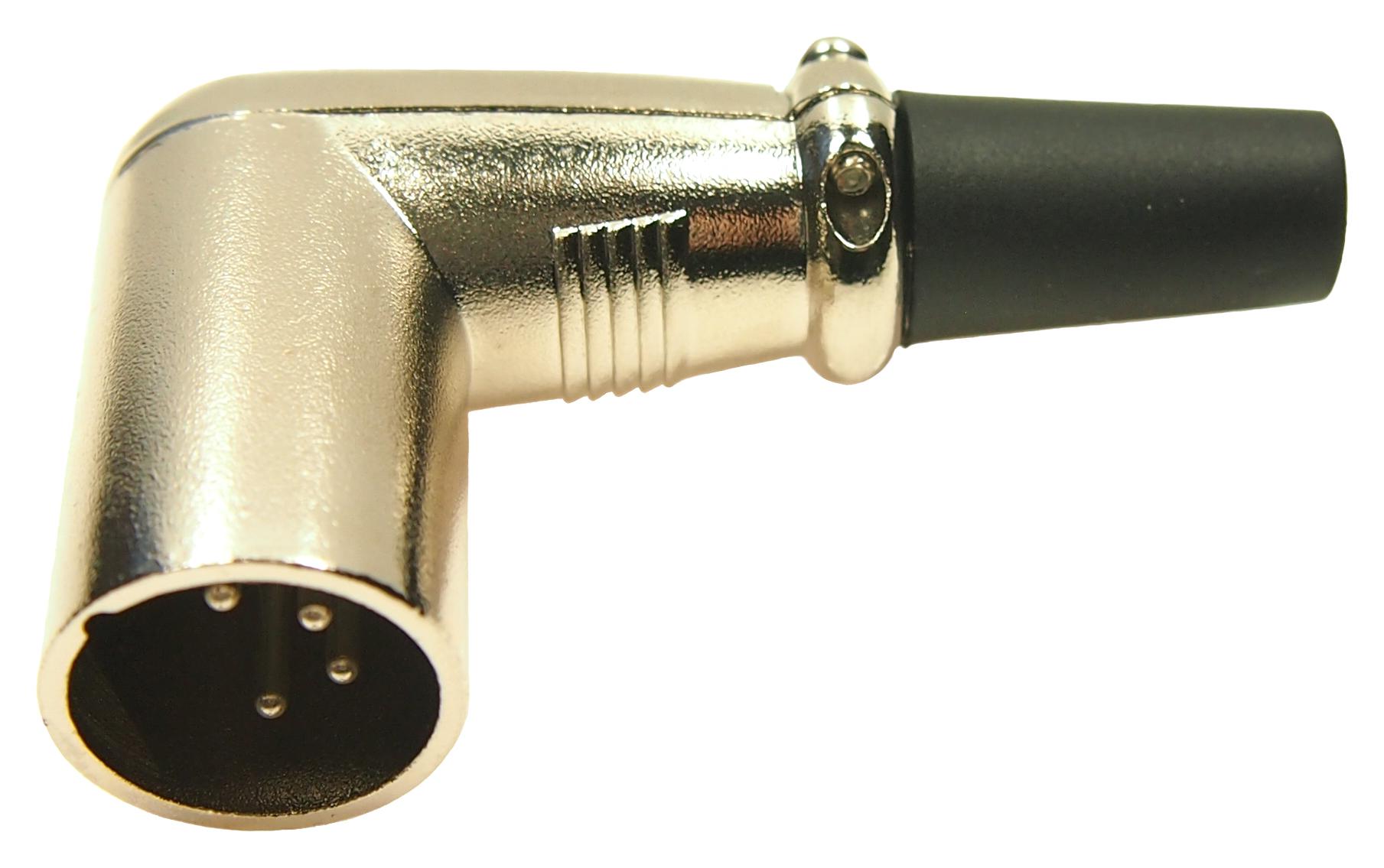 MP60964N XLR CONNECTOR, R/A PLUG, 4POS, CABLE MULTICOMP PRO