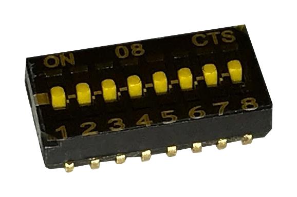 218-8LPSTJ DIP SWITCH, 0.1A, 50VDC, 8POS, SMD CTS