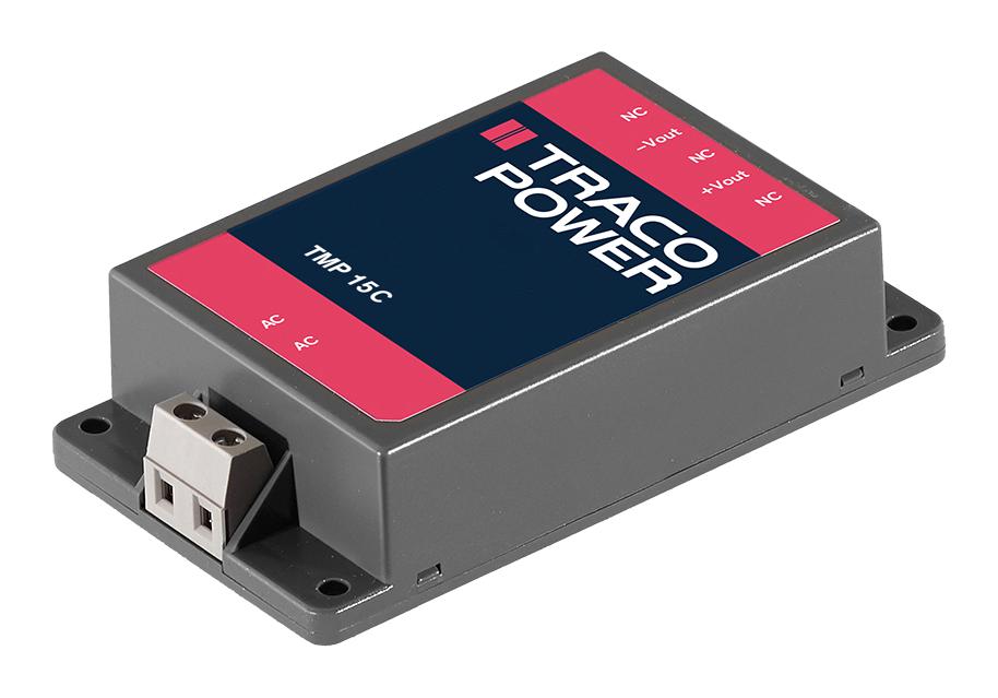 TMP 15115C POWER SUPPLY, AC-DC, 15V, 1A TRACO POWER