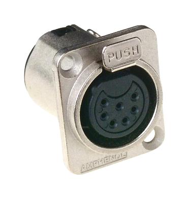 AC7FDZ XLR CONNECTOR, RCPT, 7POS, PANEL AMPHENOL SINE/TUCHEL