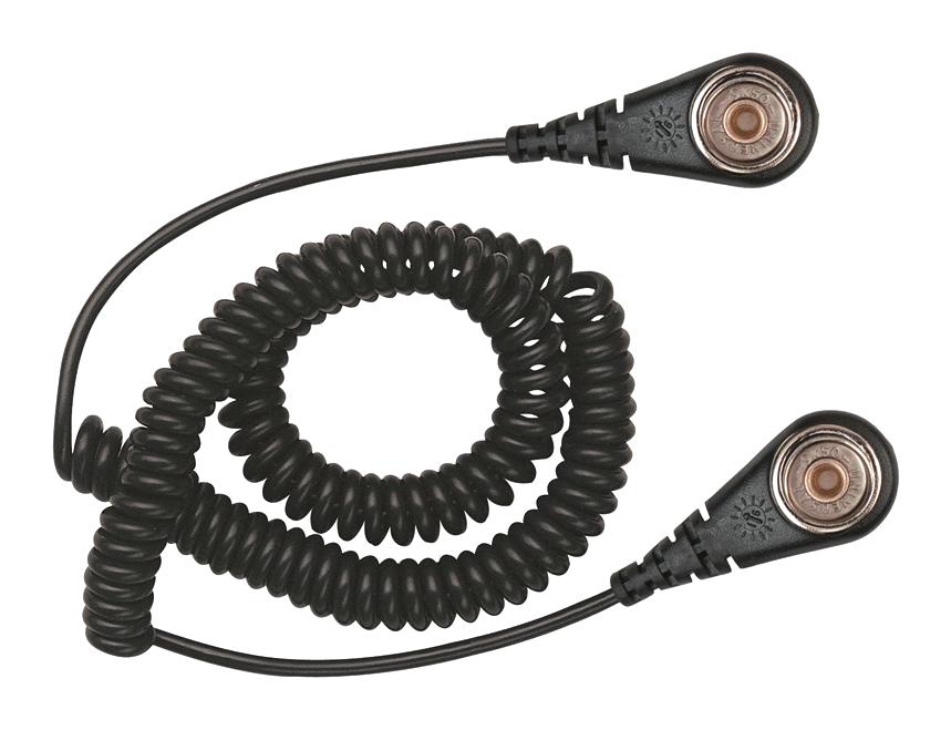 60318 GROUND CORD, 1MOHM, BLACK, 1.8M, SOCKET DESCO EUROPE (FORMERLY VERMASON)