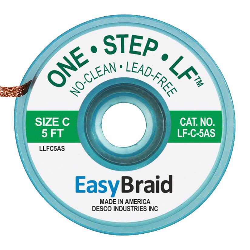 LF-C-5AS DESOLDERING BRAID, 5FT X 0.075" MENDA