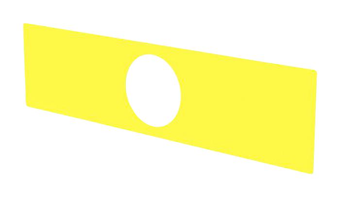 45-561.1400 LEGEND PLATE, YELLOW, PLASTIC, 150X38MM EAO