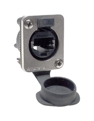 RJXS8FG5HB RJ45 CONNECTOR, R/A JACK, 1PORT, PANEL AMPHENOL SINE/TUCHEL